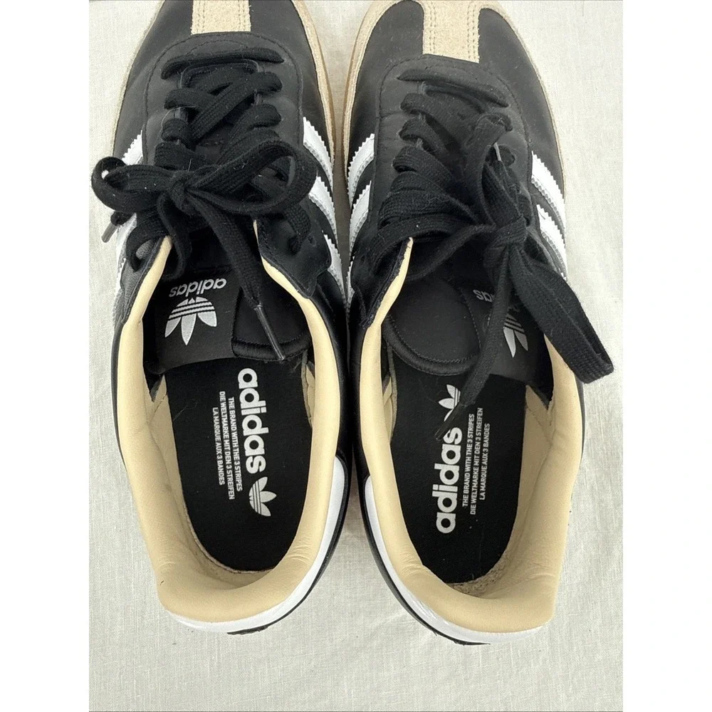 Adidas Mens Samba Vegan Black Gum Sneakers Size US 9.5 Classic Low Top